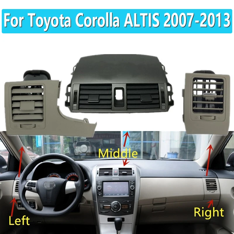 1 Set For Toyota Corolla Altis 2007-2013 Car A/C Air Conditioning Air Vent Outlet Panel Grille Cover