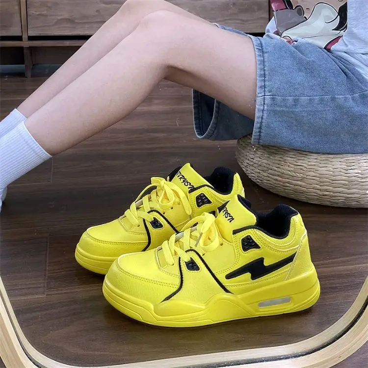 

Air cushion shock absorber board shoes women's 2024 new couple versatile casual sports white shoes