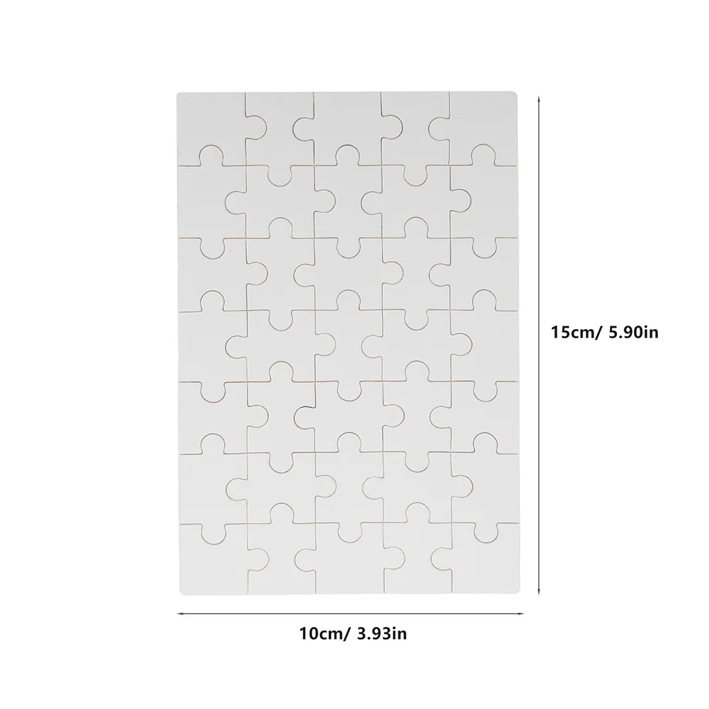 10 Sheets DIY Blank Puzzle Cognitive Plaything Sublimation Craft Board Puzzles For Transfer Wood