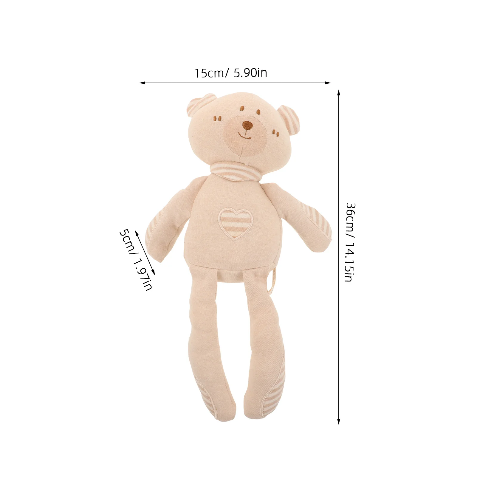 القطن العضوي الطفل النوم المهديء الدب سيقان طويلة بلوشي المعزي الوليد الرضع لينة الحيوان للنوم الحضن الأمن #4