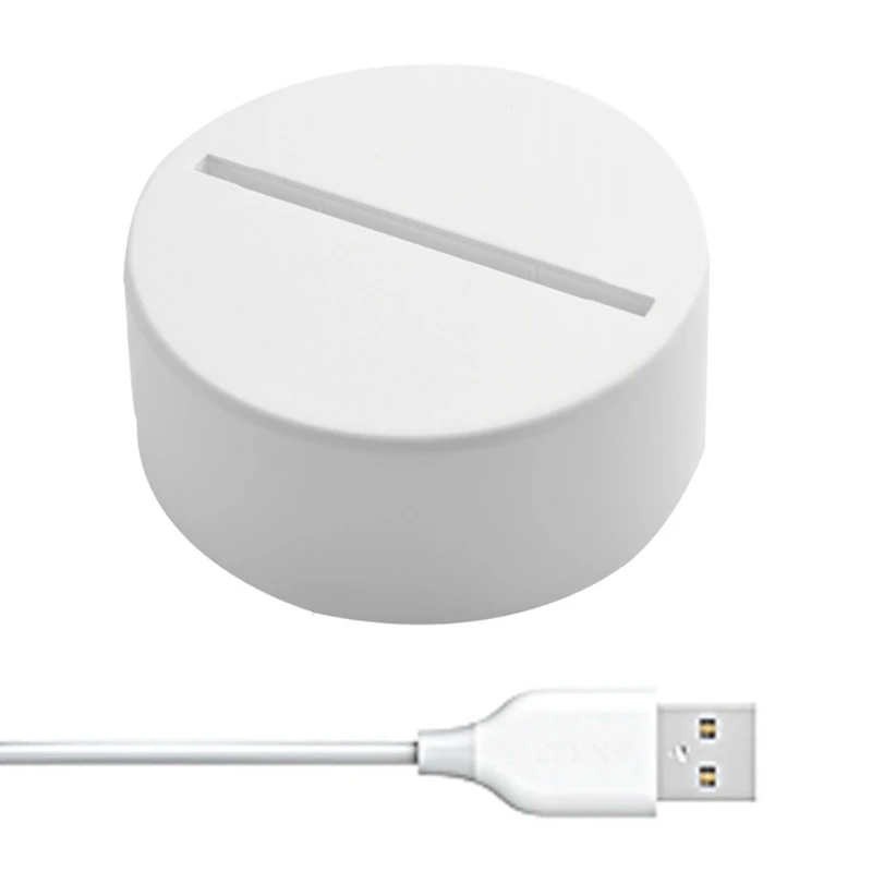 Harskunst Ronde LED-verlichting Displaybasis Voetstuk Kristal Houten verlichte basis