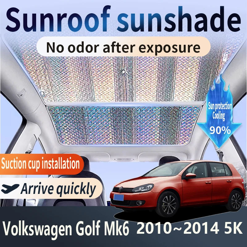 

Sunroof Sunshade Suitable For Volkswagen Golf Mk6 2010~2014 2012 2013 Car Panoramic Roof 1X Heat Shield Window Sunshade Anti-UV