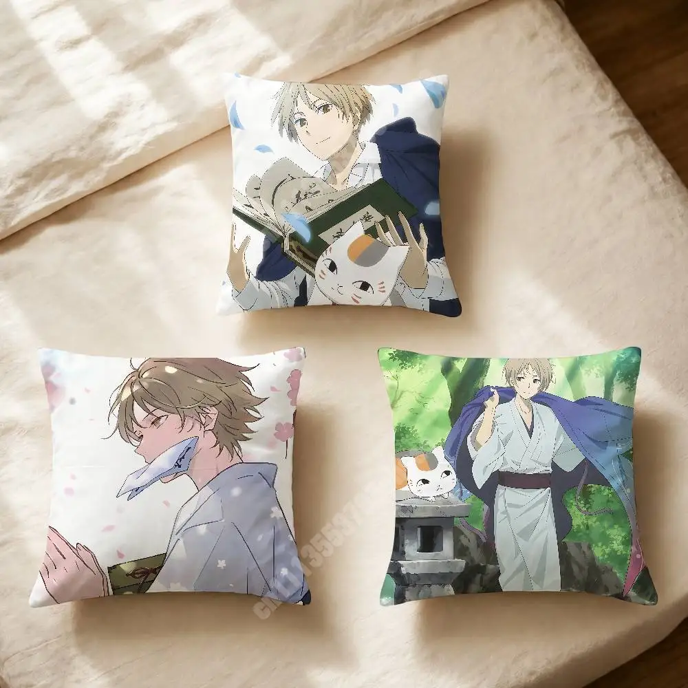 Natsume's Book of Friends Nyanko Sensei Pillow Cover Sofa Couch Cushion Case Creative Workspace Accent Home Decor