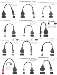 NEW OBD 2 Extension Cable OBD2 Connector Motorcycle Motobike 3/4/6Pin To 16Pin For KTM/YAMAHA/SUZUKI/Ducati/Kawasaki/HONDA