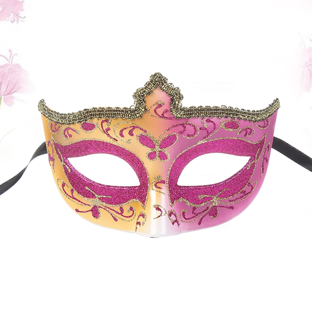 Halloween Kids Makeup Party Mask Fashion Crown Shape Half Face Masquerade Mask Halloween Theme Party Cosplay Mask Dance Makeup P