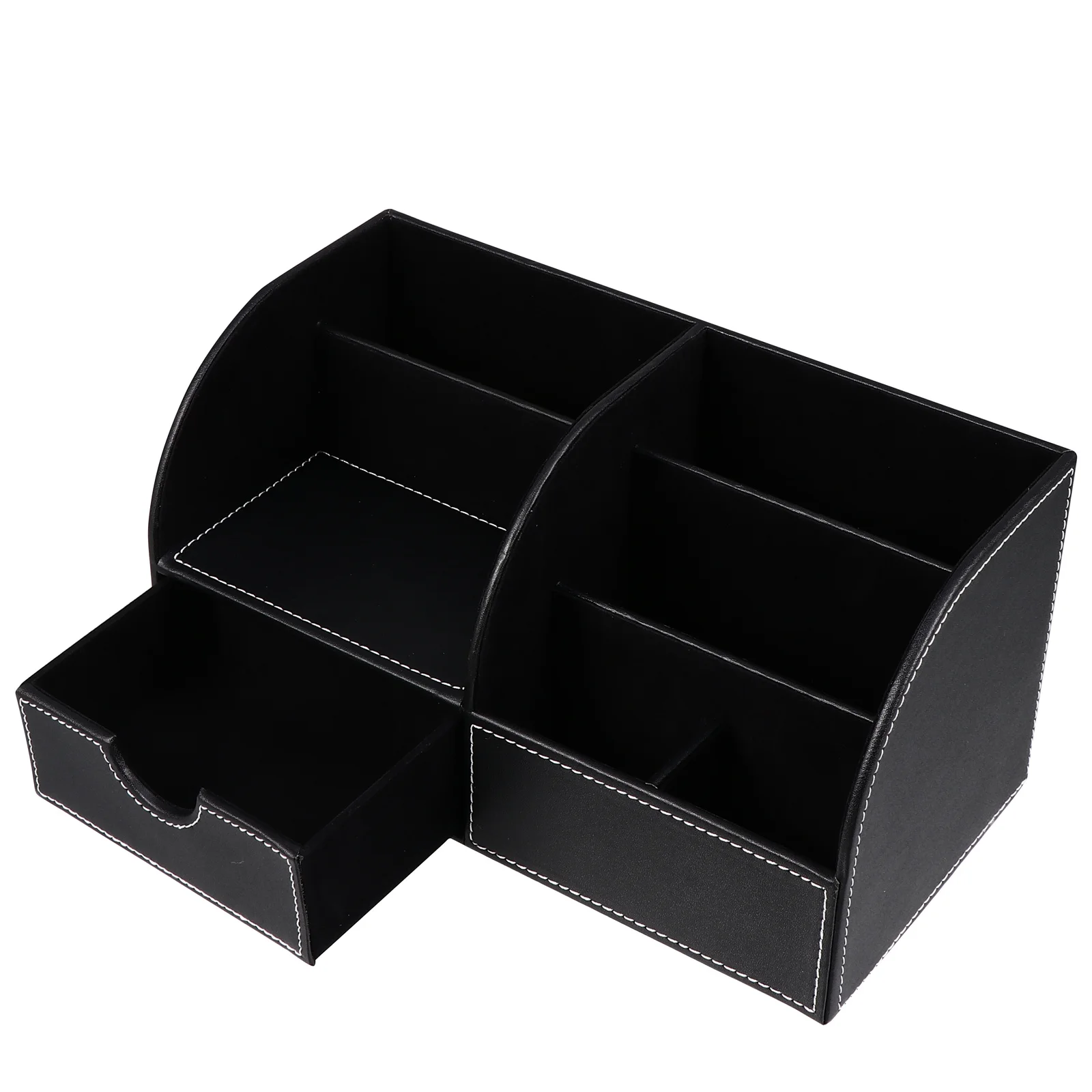 

PU Pen Holder Square Shape Desktop Organizer for Office School Pen Storage Case Stationery Holder