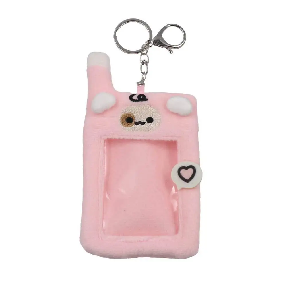 Fluffy Korean Style Plush Photocard Holder Puppy Design 3inch Bus Card Holder INS Card Sleeve Photo Protective Case Outdoor