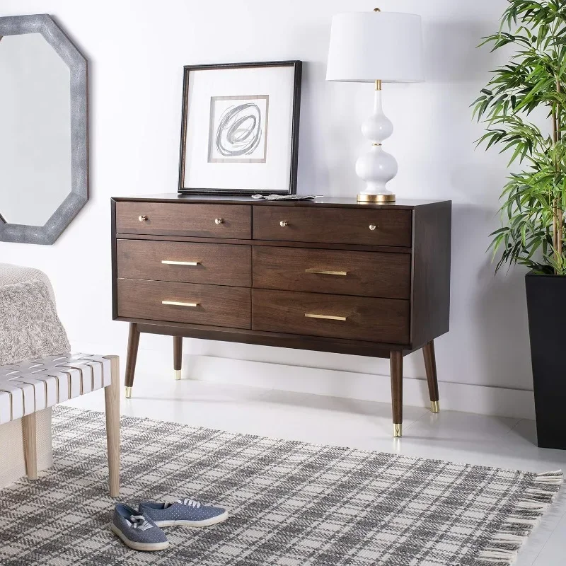 Couture Home Madden Modern Retro Walnut 6-drawer Dresser