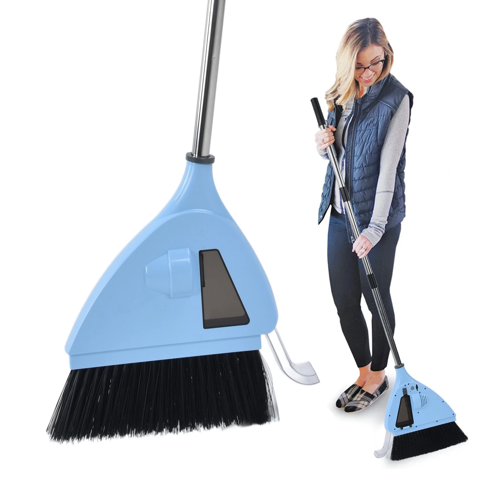 

2 in 1 Vacuum Broom 2 in 1 Vacuum Sweeper USB Charging Cordless Vacuum Broom Cleaner for Household Bedroom USB Vacuum Sweeper