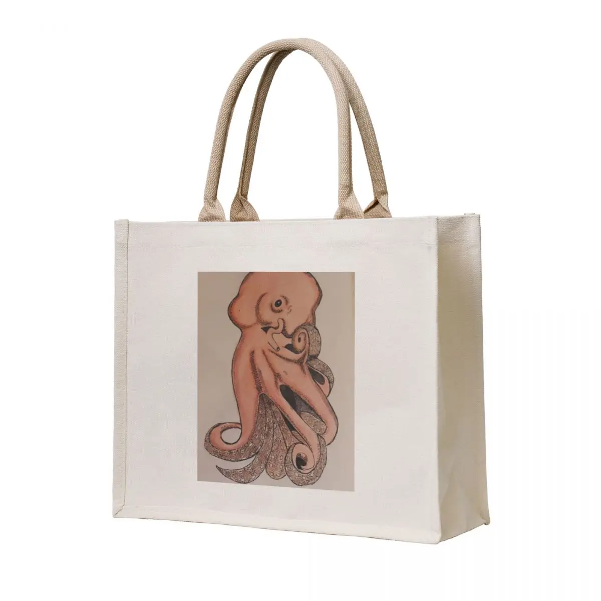 

Watercolour and ink Octopus Tote Bag Women's shopping bag Women's tote bag foldable reusable shopping cart bags
