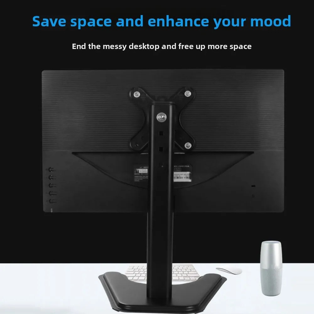 Adjustable Desktop Monitor Holder 14-32 Inches Large Base Computer Monitor Stand Increase Height Portable