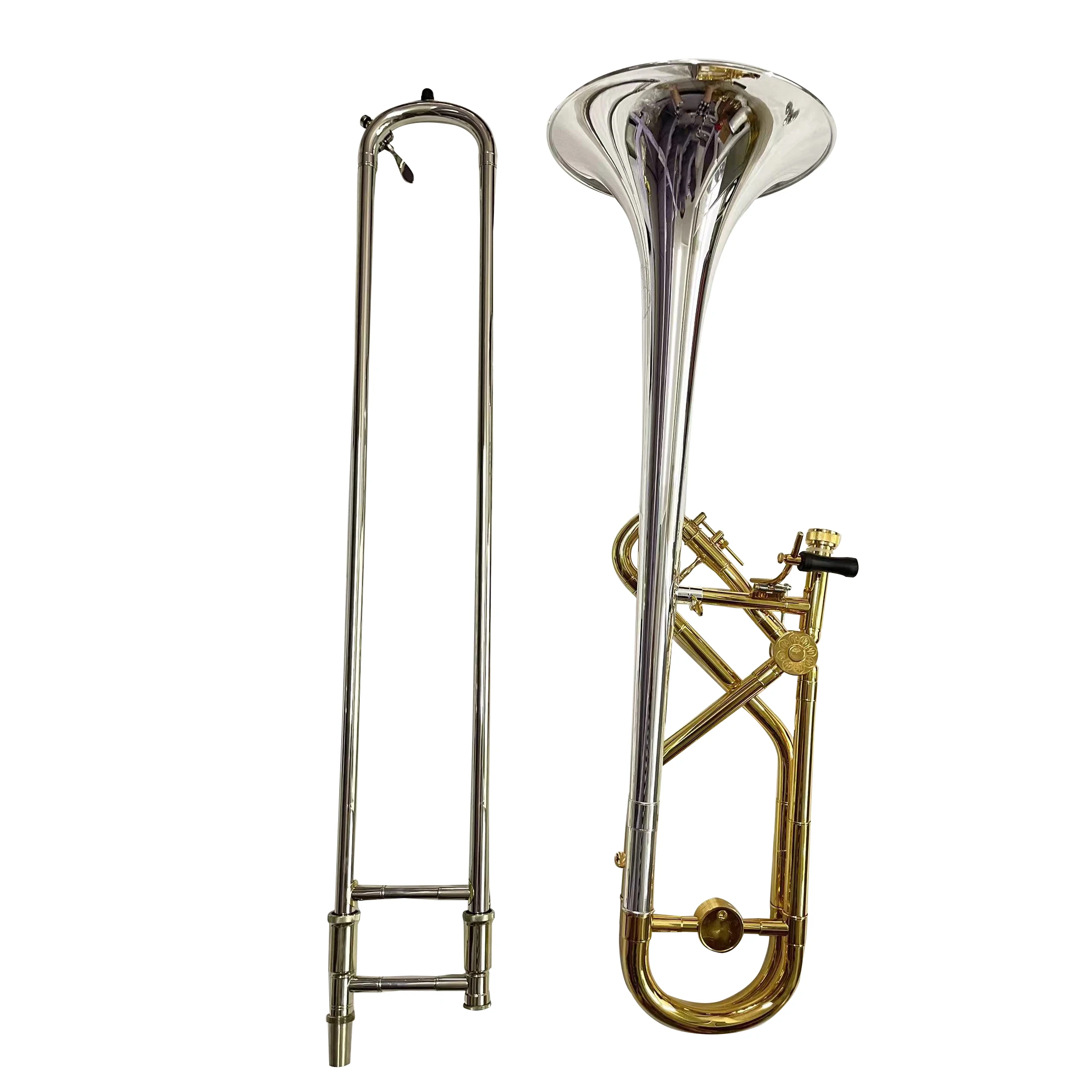Yellow Brass Tenor Trombone Professional Brass Wind Instrument For Band Music Practice