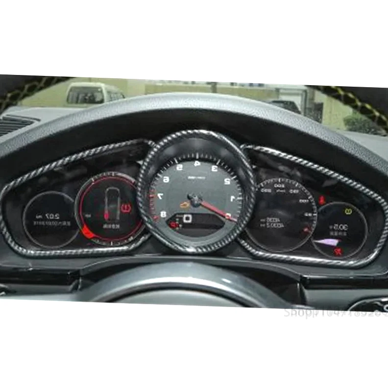 

Для Porsche Cayenne 2018 2019 2020 ABS матовый внутренний консоль приборное кольцо Garish Strip крышка приборной панели планки Стайлинг автомобиля