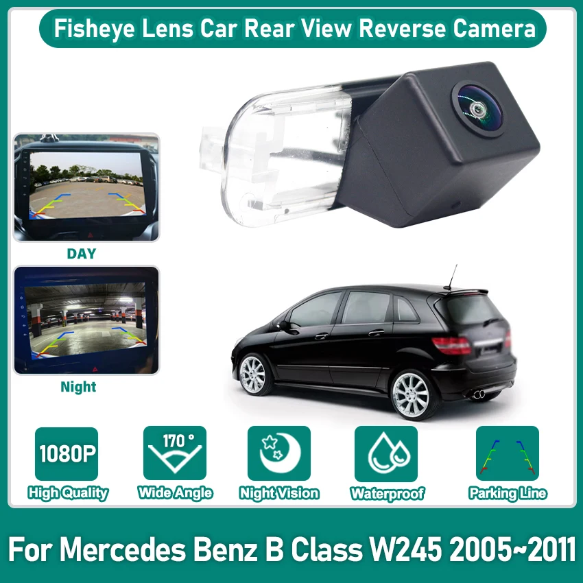 

Камера заднего вида CCD Full HD «рыбий глаз» для Mercedes Benz B Class W245 2005 2006 2007 2008 2009 2010 2011 Автомобильный монитор заднего вида
