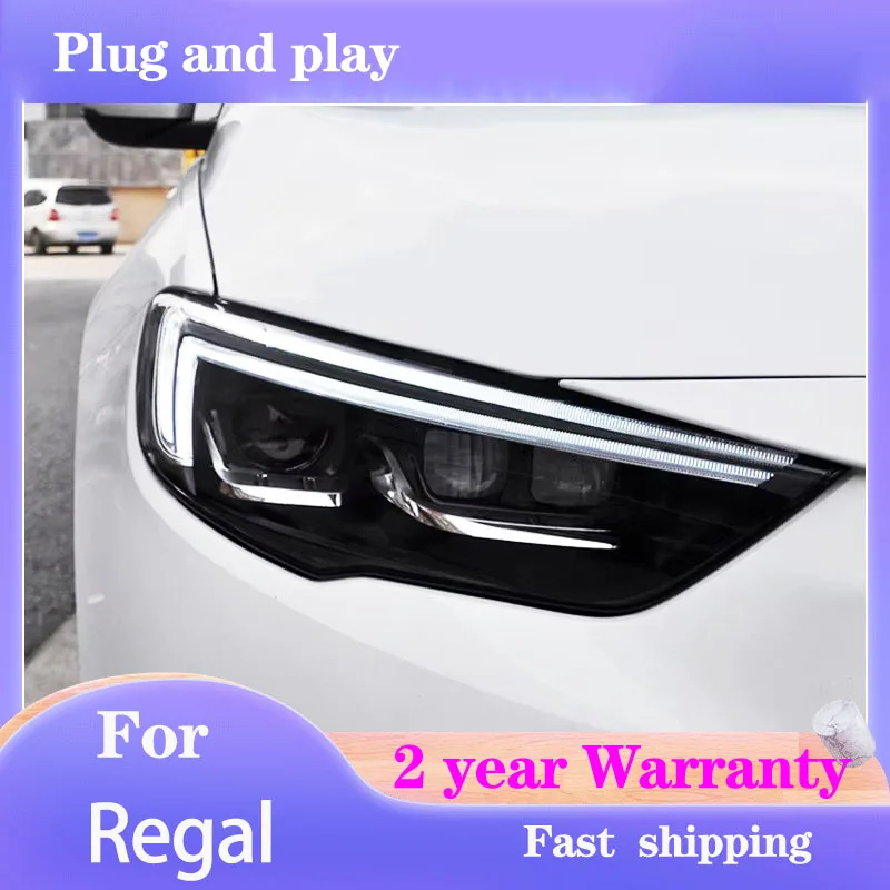 

Стайлинг автомобиля для фар Buick Regal 2017 2018, Regal, фары DRL, указатель поворота, ближний свет, линза проектора