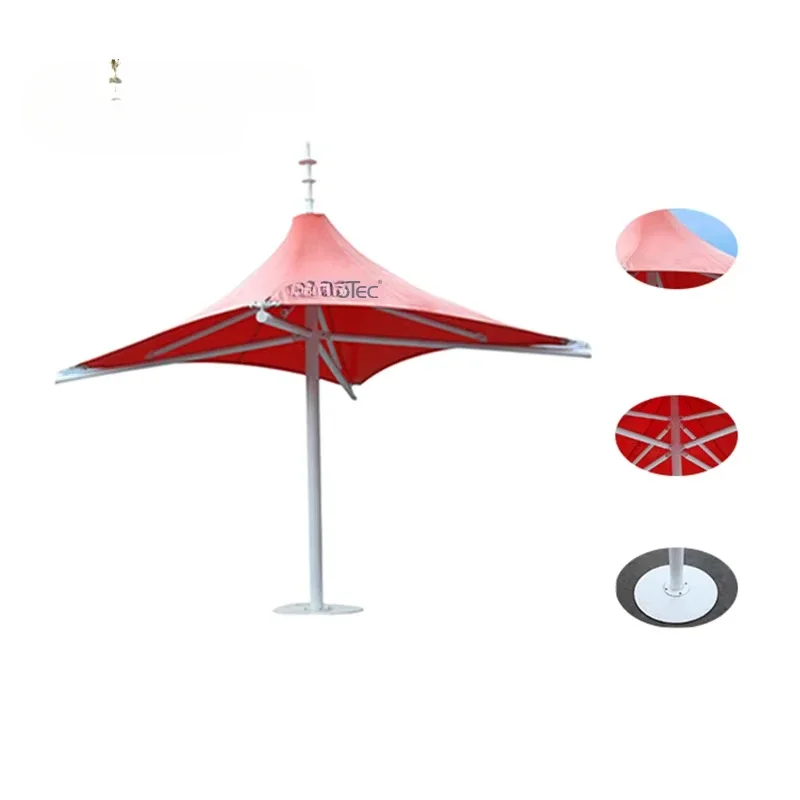 Aluminum Frame Fabric Architecture Tensile Membrane Structure Parasols Steeple Tent Outdoor Umbrella