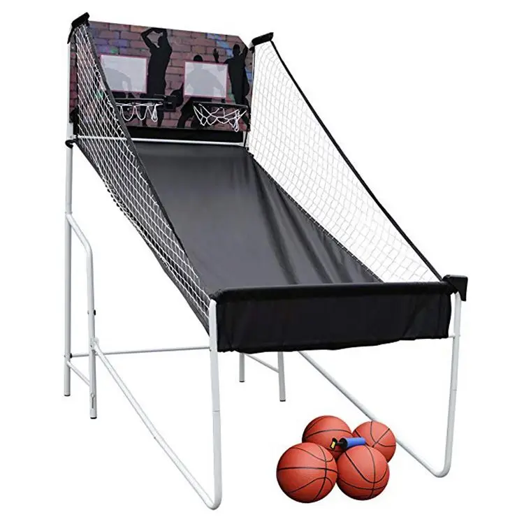 Portable double indoor basketball arcade game shooting machine