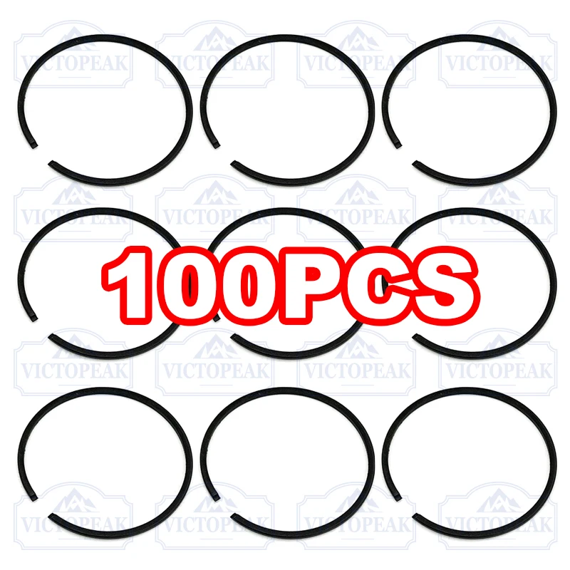 Garden Power Tool Accessories 43mm 45mm 45.2mm Piston Rings 100 Pieces for 4500 5200 5800 Chainsaw