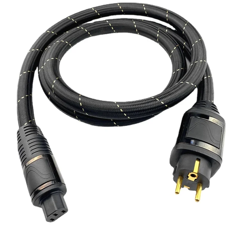 Hi-end Audio PerfectWave AC12 C13 Power Cable EU Plug Single Crystal Copper HiFi Audio Power Cord