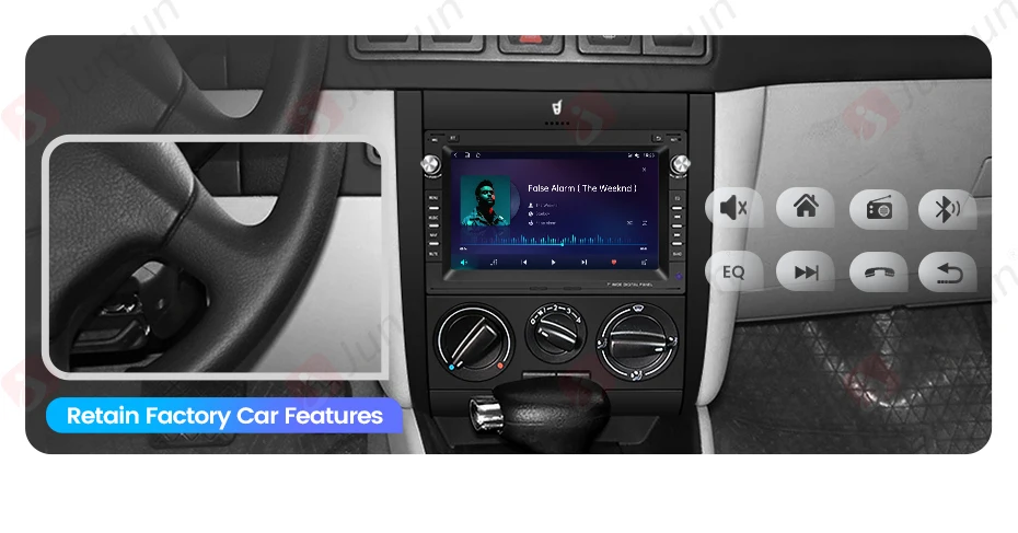 Android Autoradio für VW Passat B5 MK4 MK5 Golf 4 IV Polo Bora Jetta T5 SHARAN Jetta Transport T5 MULTIVAN LUPO Seat ALHAMBRA Cordoban Lego Excellent FM RDS Multimedia
