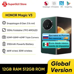 2024 New Honor Magic V3 Global Version 5G Foldable LTPO AMOLED 120Hz Display 7.92