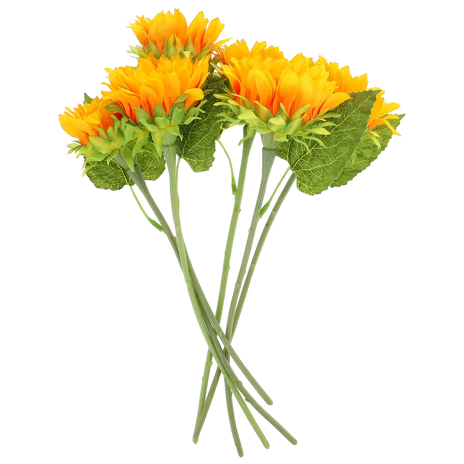 

Artificial Sunflowers Silk Plastic Material Long Lasting Home Wedding Party Decorations Realistic Plant Design Photography Props