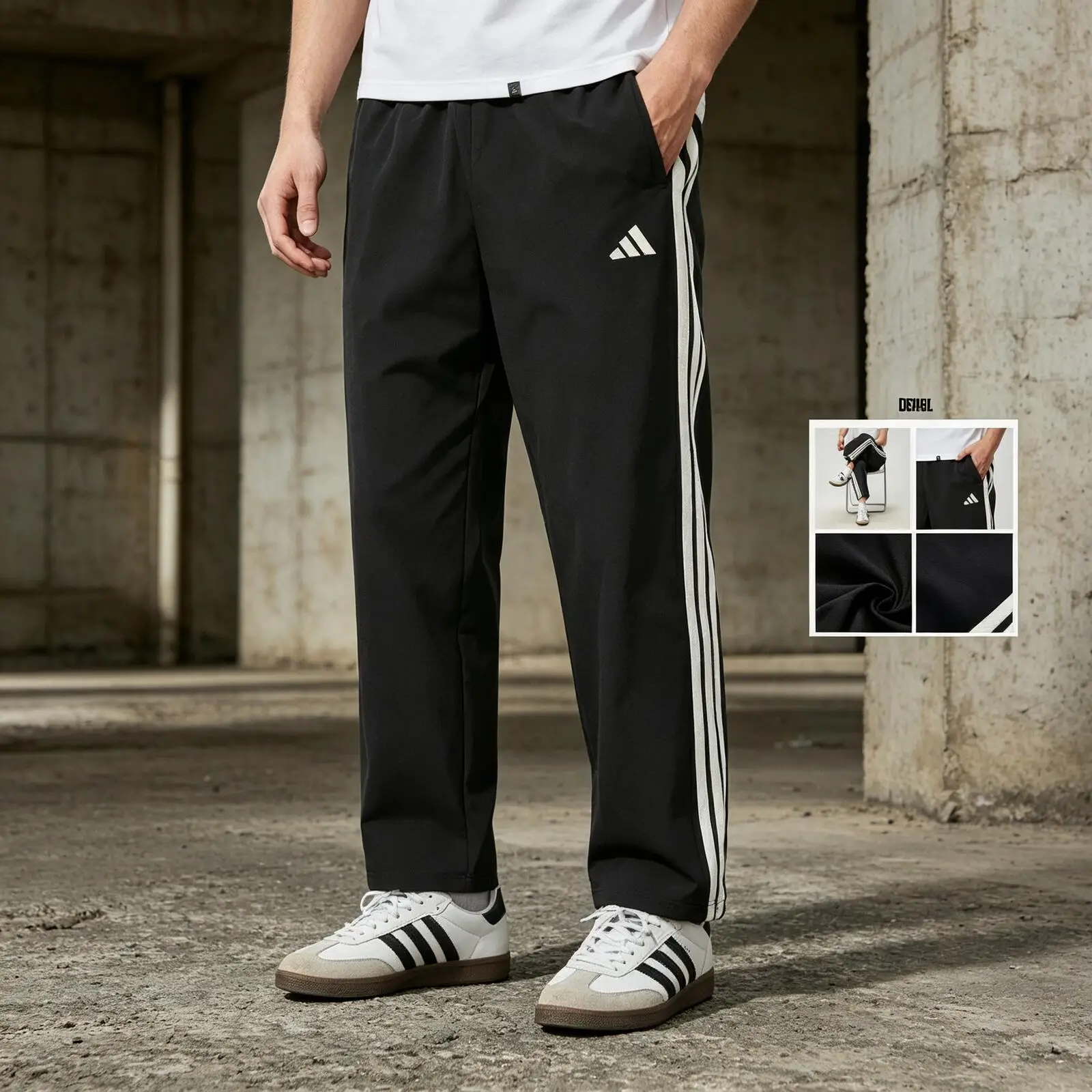 Adidas Men Woven Track Pants Drawstring Elastic Waist Breathable Sports Training Jogger Trousers KR2531