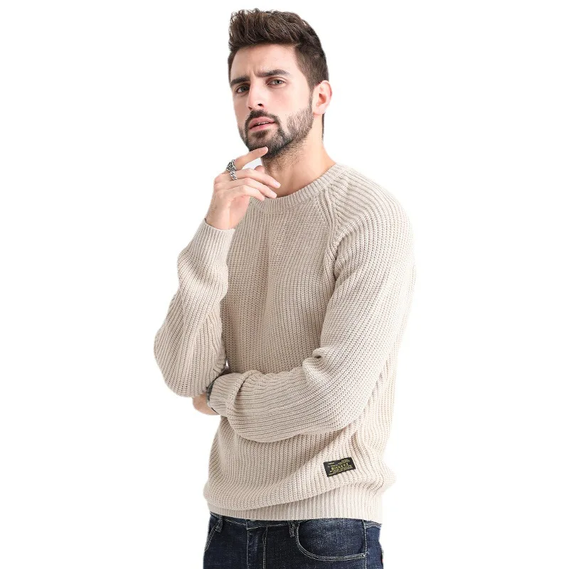 Autumn and Winter New Round Neck Underlay Sweater Men\'s Wear Pullover Fashion Knitwear Trend