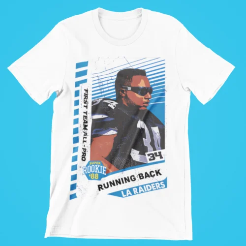 Bo Jackson Los Angeles Raiders Rookie Card Bo Knows Tecmo LA Premium T-Shirt