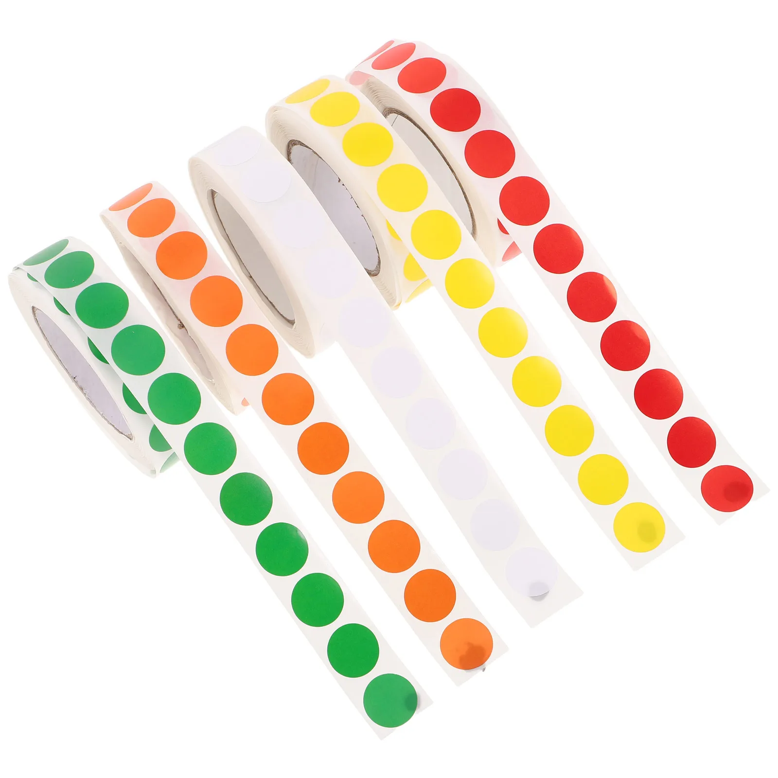 

Color Coded 5 Rolls 13mm Round Stickers Colored Dot Tags Blank Self-Adhesive Label Craft Self Adhesive Office Home Use