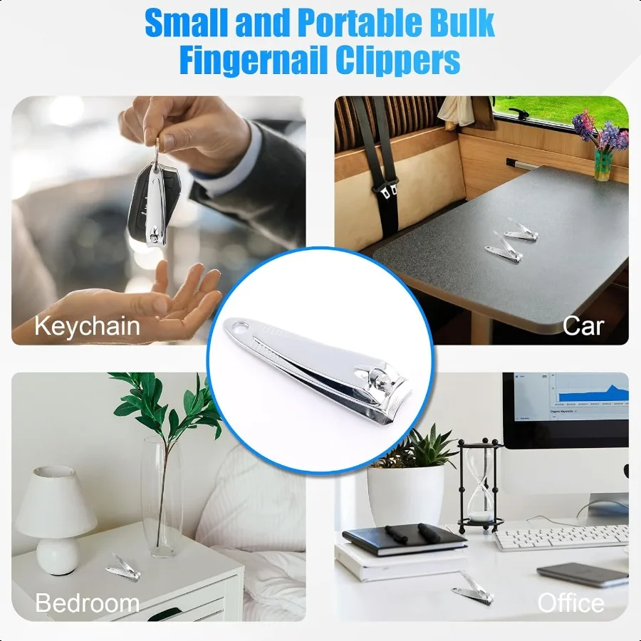 100개 네일 클리퍼 세트, 남녀 성인용 전문가용 스테인리스 스틸 손발톱깎이, 여행용 매니큐어 도구