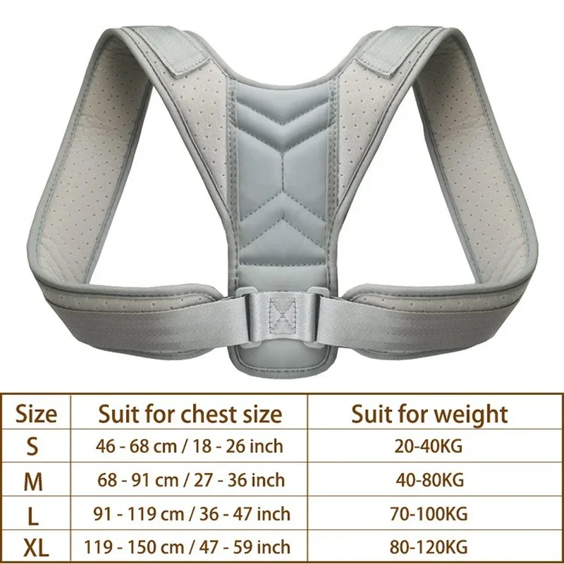 Adjustable Back Shoulder Posture Corrector  Belt Clavicle Spine Support Reshape Your Body Home Office Sport Upper Back NeckBrace