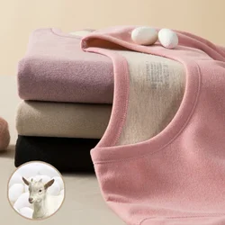 Velvet Thick Warm Long John Women Winter Clothes Wool Thermal Underwear For Men Plus Size Thermal Set Female Second Skin Suit