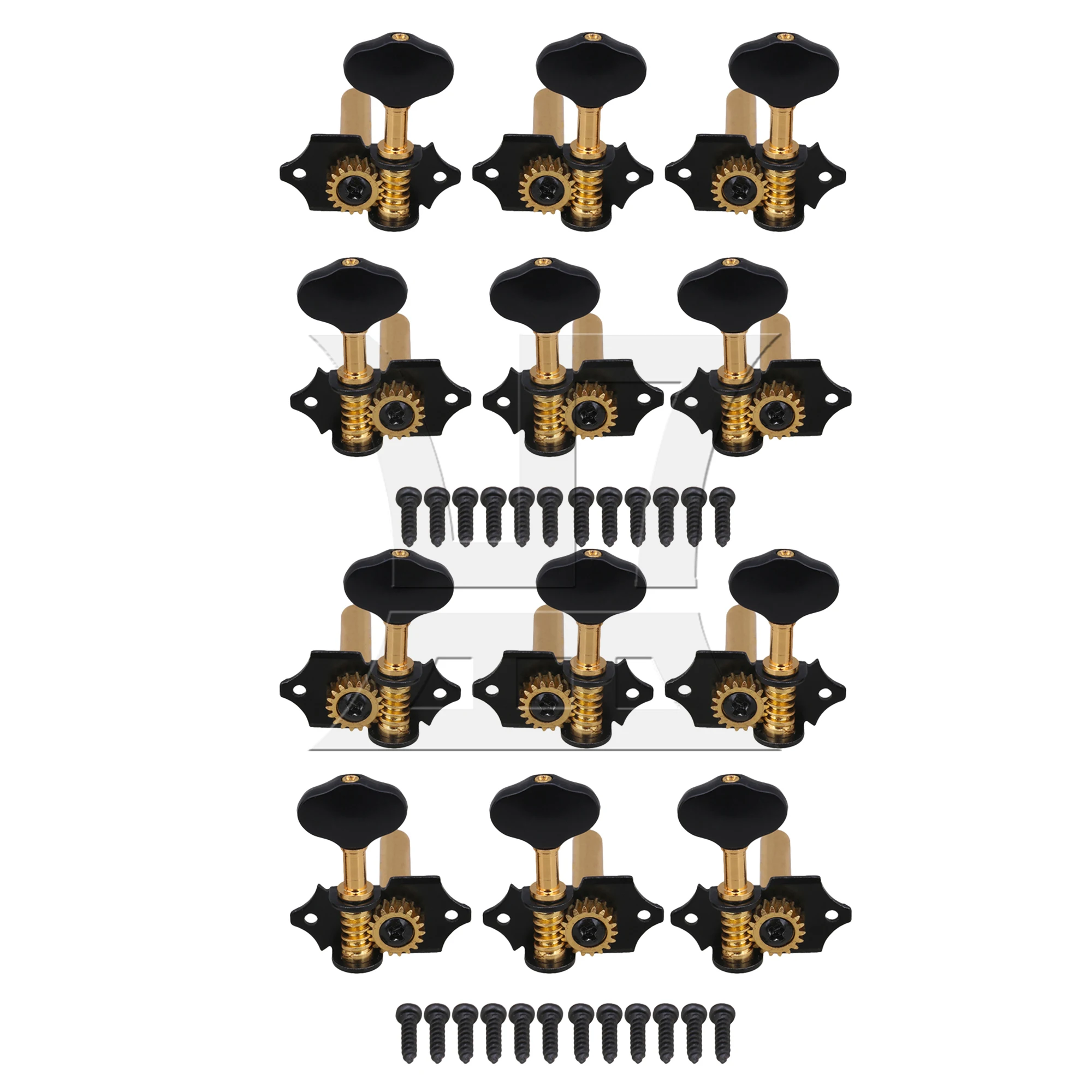 

Yibuy Black Golden 3L 3R Classical Guitar Gear Ratio 18:1 Tuning Peg