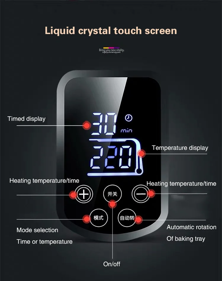 バーベキューグリル自動回転バーベキューマシン無煙電気グリル1400w 220V、110V