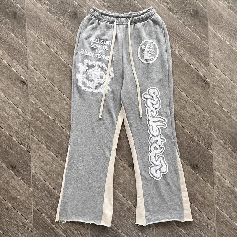 Hellstar Yoga Flare Broek Gestikte Sport Casual Broek Met Wijd Uitlopende Broekjes