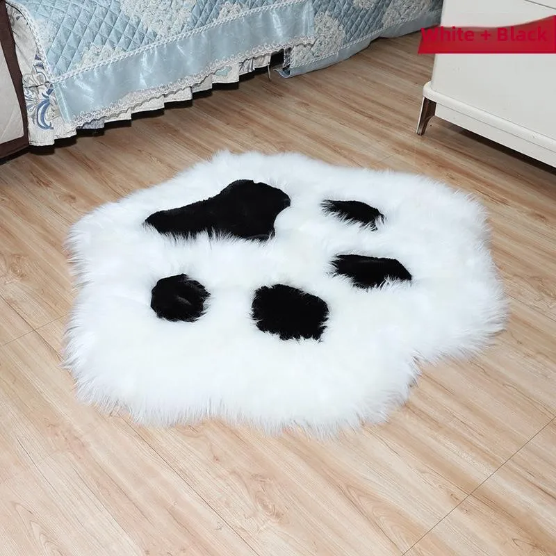 

Милый коврик с рисунком лапок, с высоким и низким ворсом, для гостиной, детской комнаты, спальни, домашний, мультяшный напольный коврик