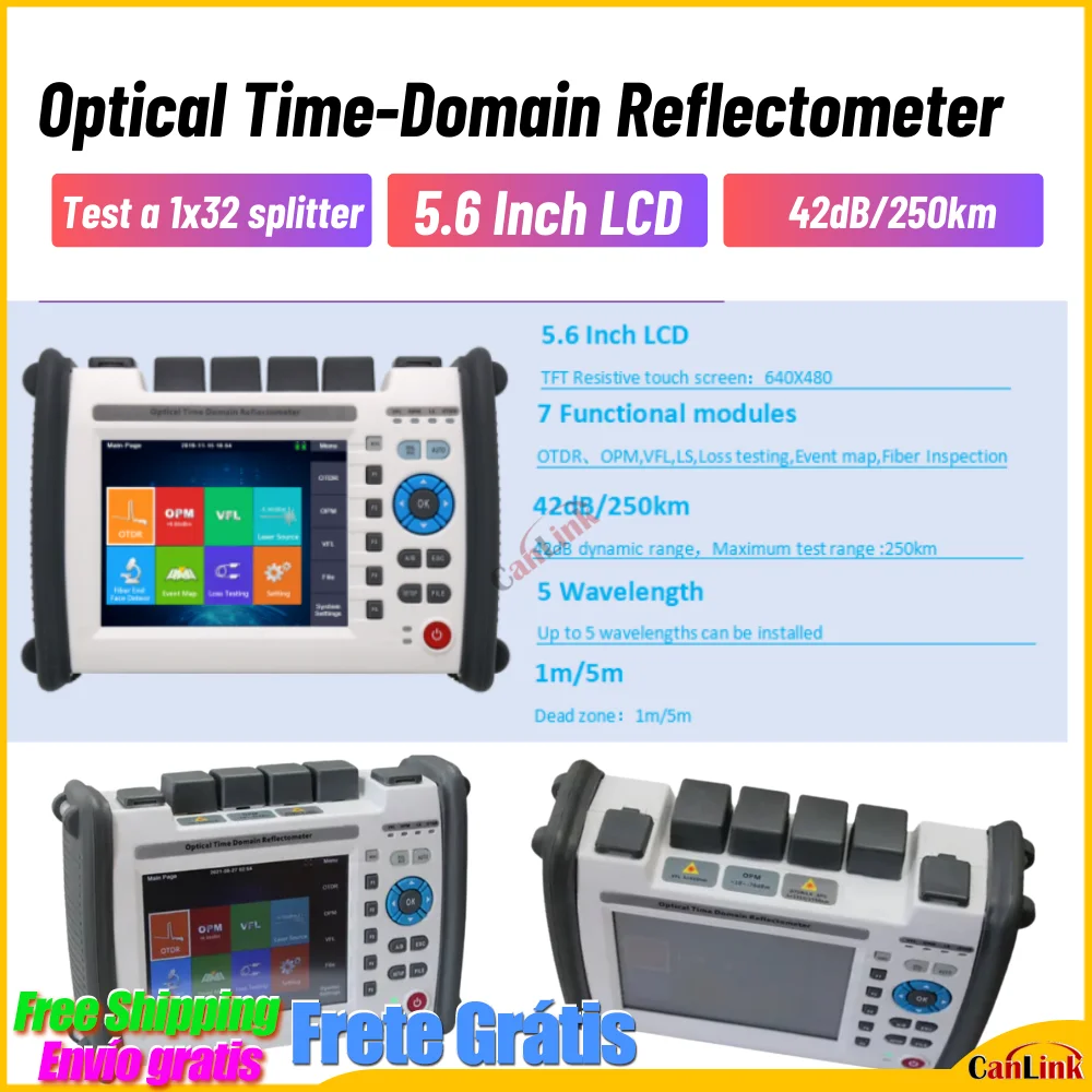 

1:32 Splitter Fiber Optic Reflectometer OTDR Cable Tester Rj45 1310/1550/1625nm 32/30/30db Optical Time Domain Reflectometer