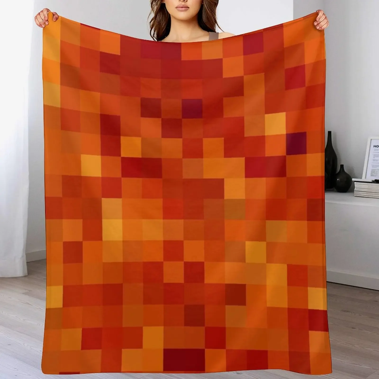 

Pixelated Magma Block Throw Blanket Summer Cool Breathable Blanket for Sleeping