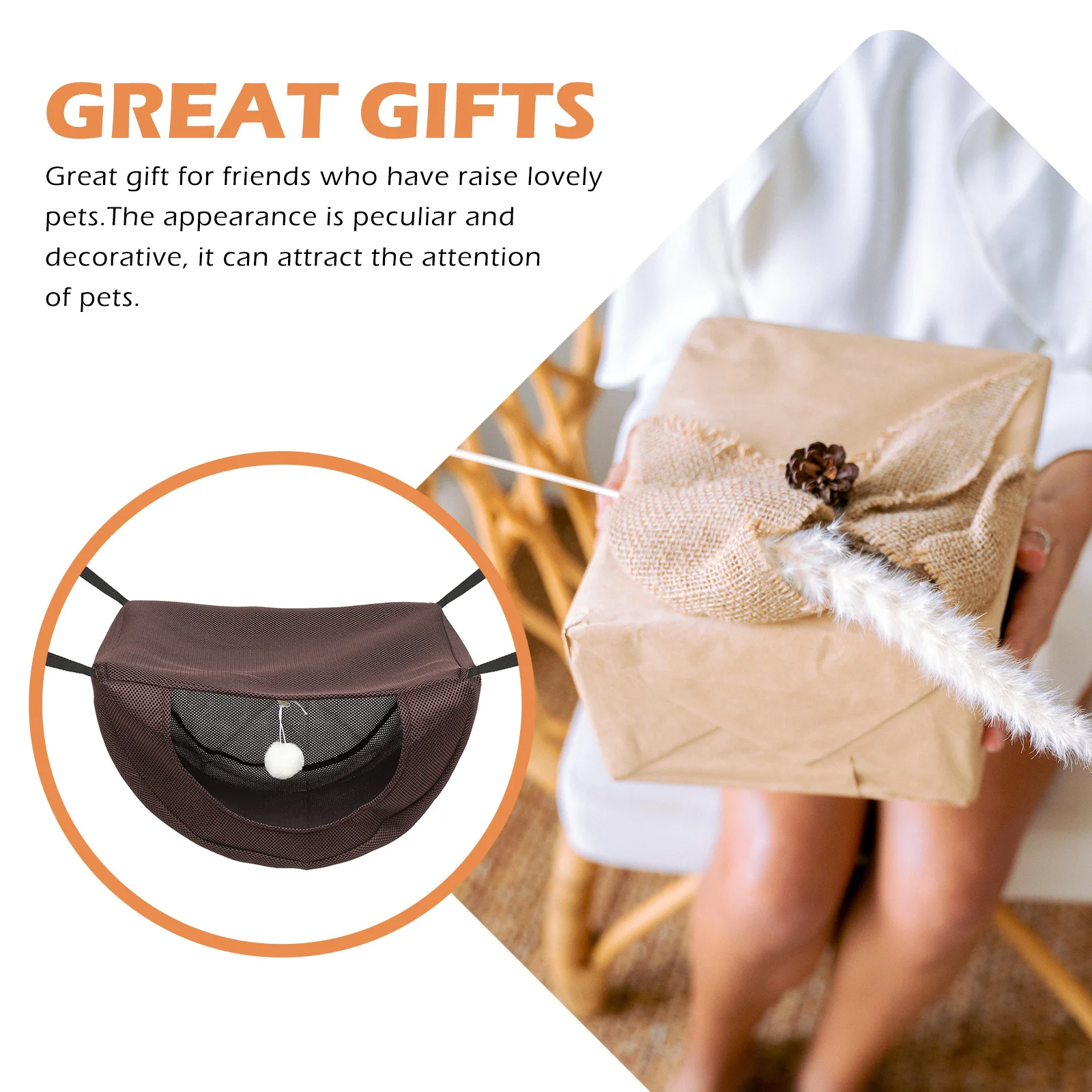 

Cat Hanging Hammock Breathable Mesh Cat Cage Hammock Wear-Resistant Scratch-Resistant Pet Rest Bed for Small Animals Comfortable