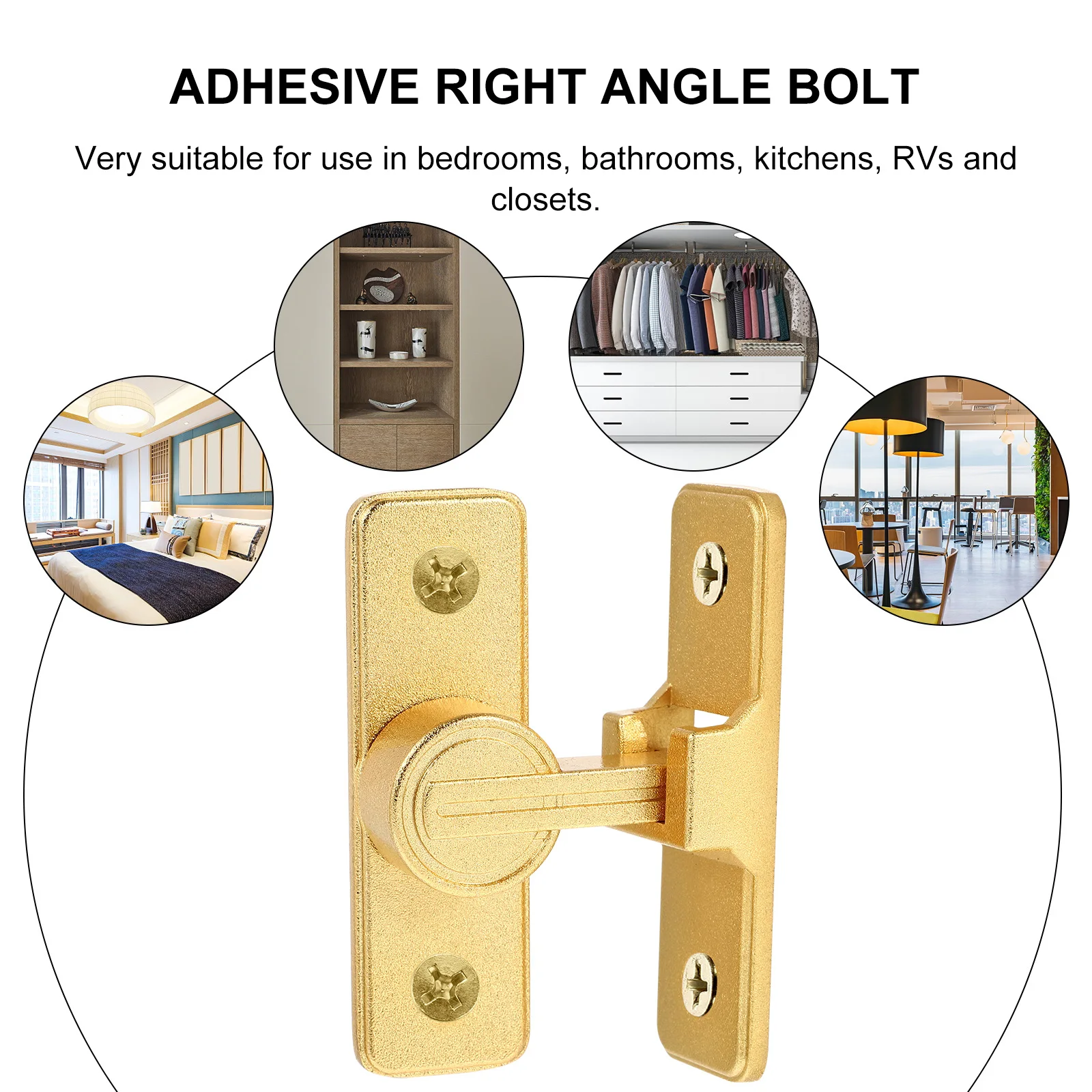 

Zinc Alloy 90 Degree Barn Gate Latch Self Adhesive Flips Door 90 Degree Barn Gate Latch Security Hardware