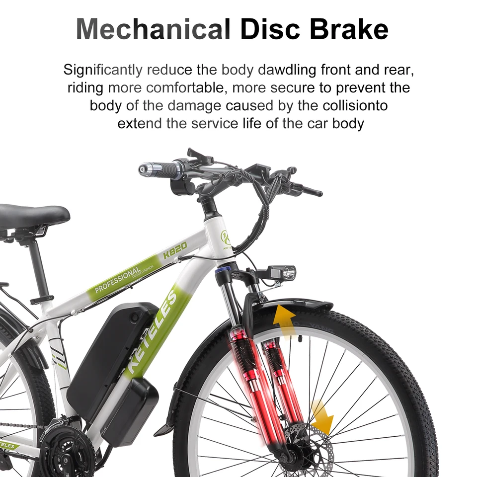 2025NEW KETELES K820 electric bicycle 1000W motor 48V18AH Lithium Battery 26 inch tires Adult E-bike Off-road electric bicycle image 7
