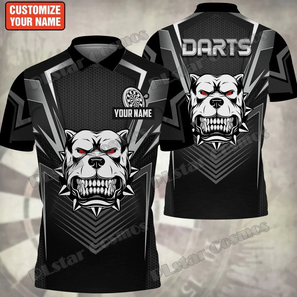 3D Printed Curve Darts Men's Polo Shirt Personalized Name & Team Name Summer Fashion Casual Unisex Shirt POL145