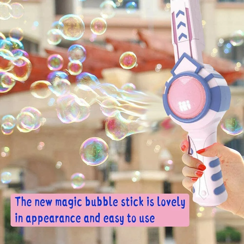 Cartoon Wand Shape Bubble Machine Anti-spill Design Bubble Machine for Bringing Lots of Fun for Kids