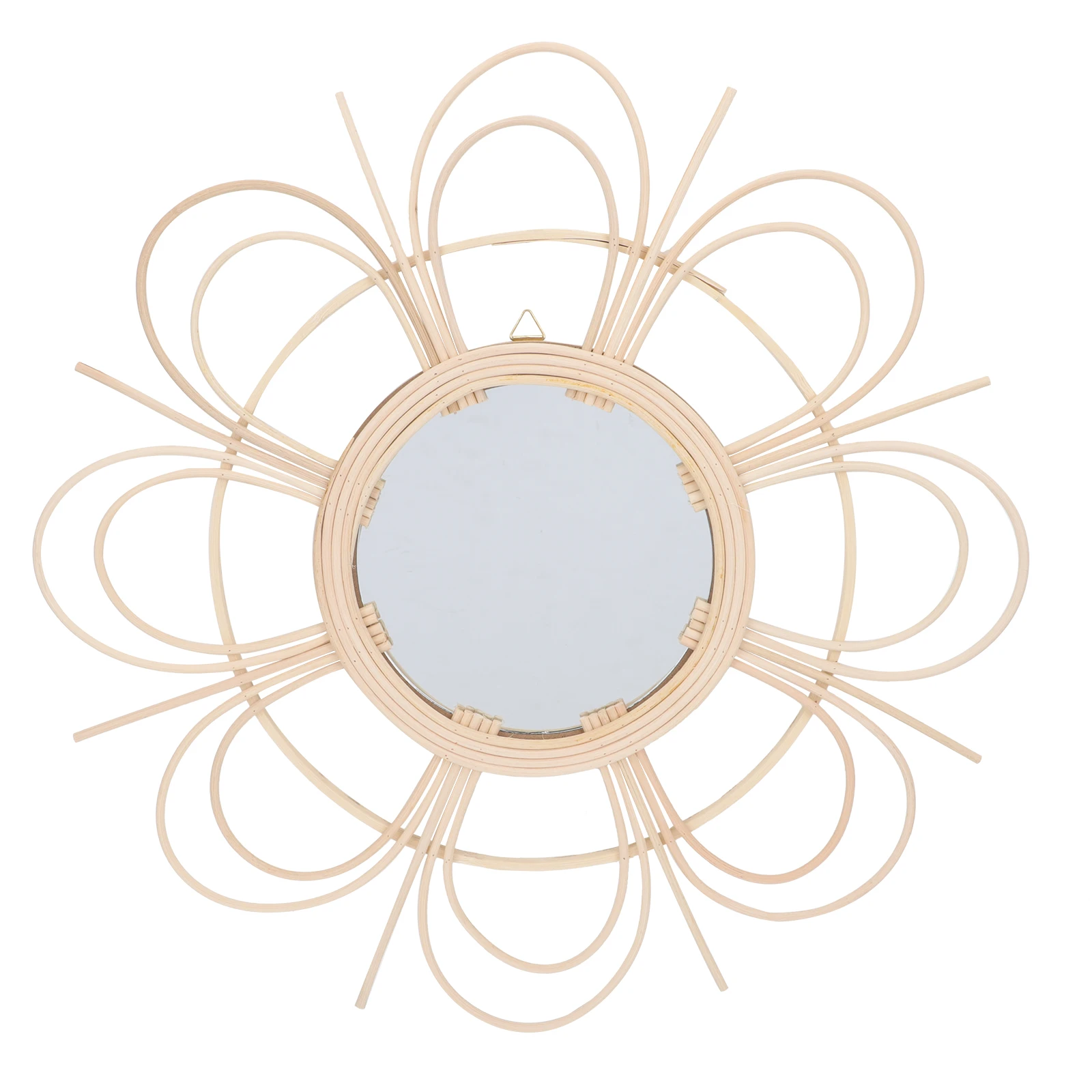 

Rattan Decorative Mirror Wall Mirrors for Home Round Retro Hanging Wall-mounted Wicker