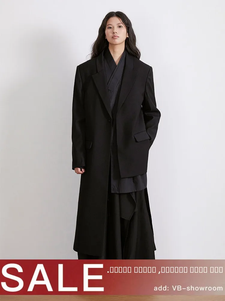 

VAPOURBLUE Original Design Irregular Chinese Sle Women's Suit Jaet New Faion Summer Collection Viscose Fabric