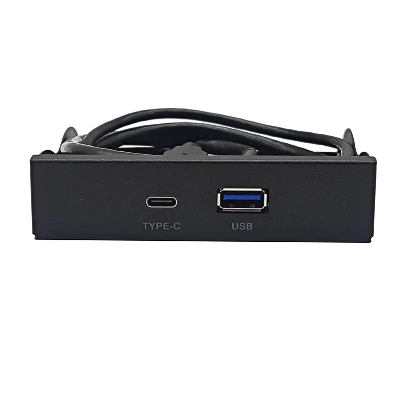 USB3.2 GEN1 TYPE-C floppy drive position panel 3.5 inch HUB 19PIN to C port positive and negative plug 5Gbps