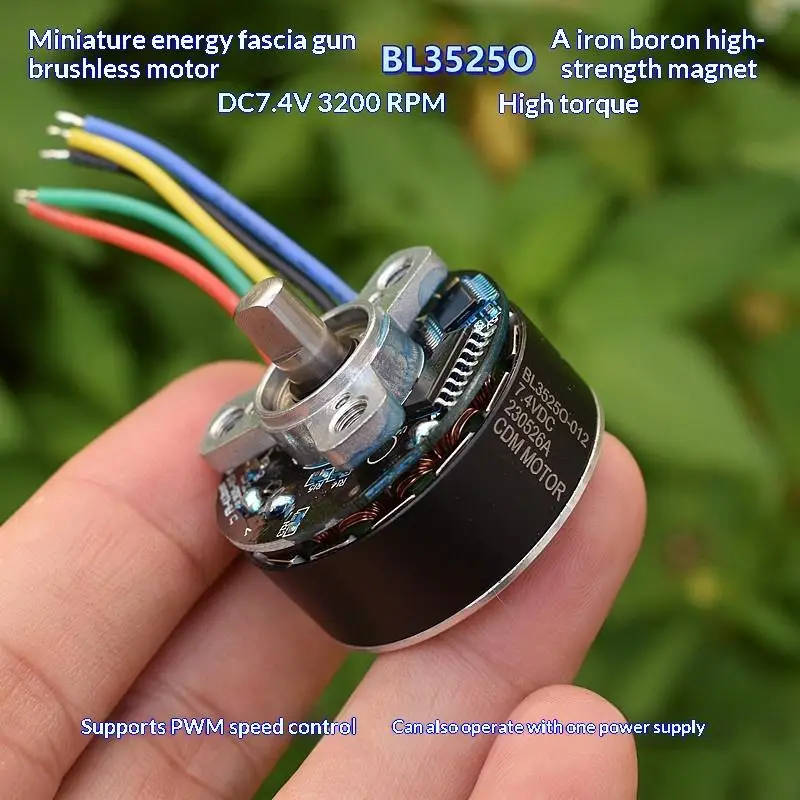 

1Pcs High-Power BL3525O 35mm Brushless DC Motor with Driver, 7.4V 3200RPM, High Torque, PWM Speed Controller, Electric Engine