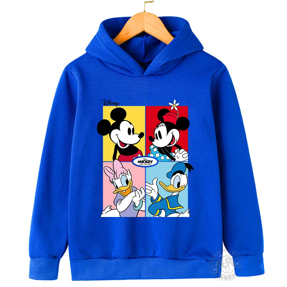 Disney Mickey Minnie Mouse Hoodie Y2K 90s Cartoon Manga Anime Children Clothes Kid Girl Boy Sweatshirt Hoody Baby Top Pullover