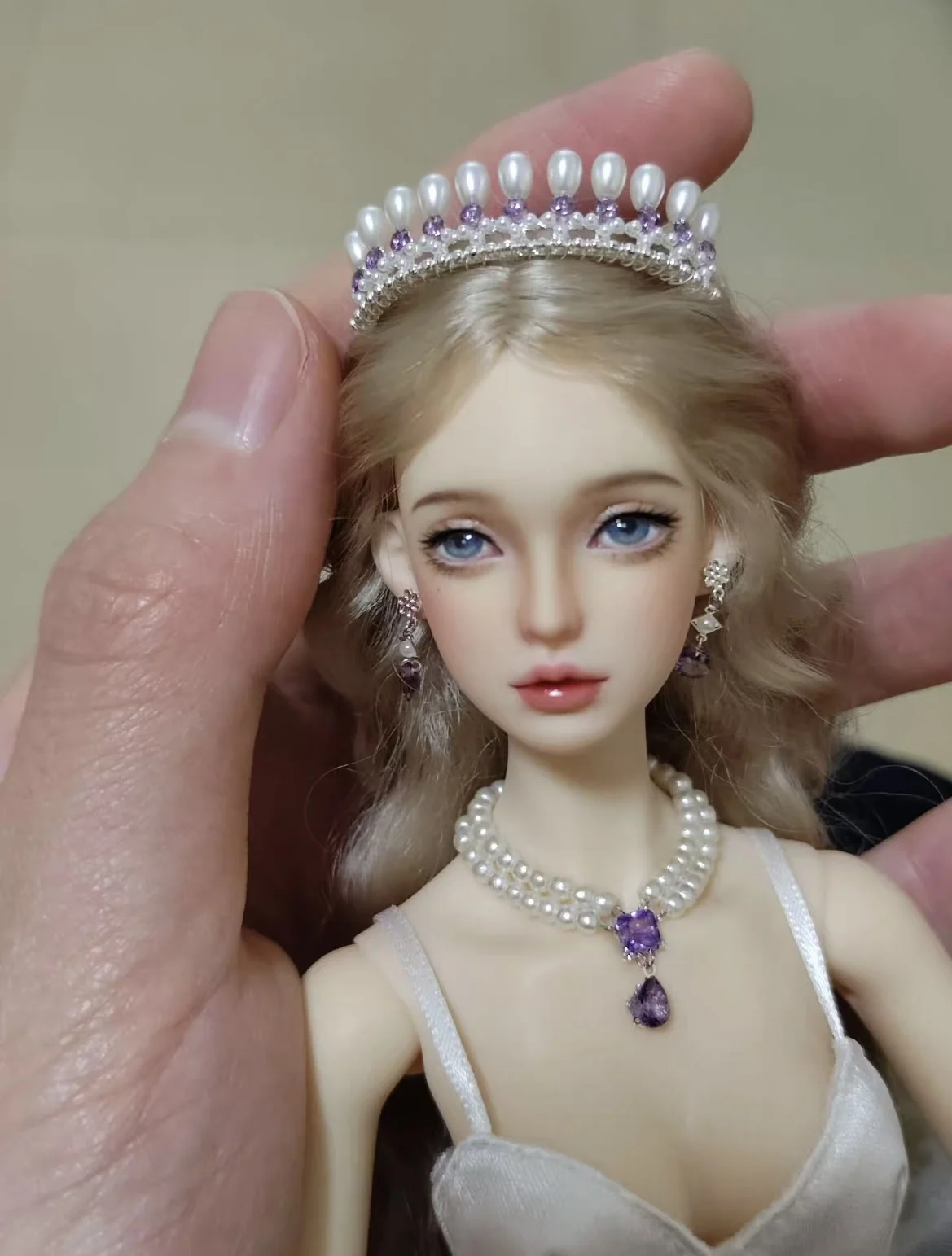 

Мода 1/6 BJD кукла Корона Красота Жемчужная Тиара Аксессуары Для Кукол Бесплатная Доставка